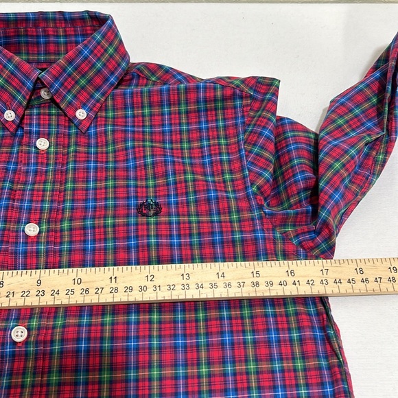 LAUREN RALH LAUREN BOYS  BUTTON DOWN SHIRT PLAID Sz14 - Picture 7 of 10